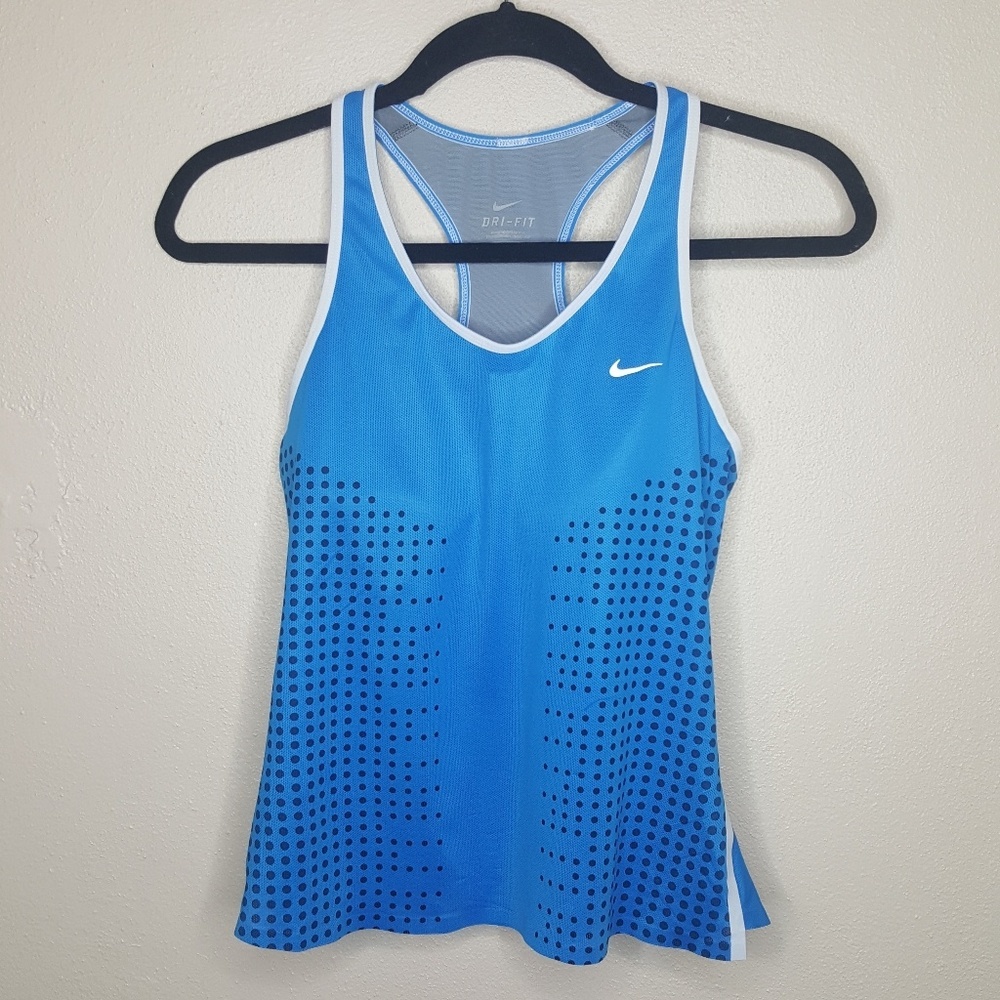 S NIKE Dri Fit Tank Top Bra Polka Dot Racerback K